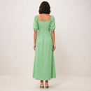 Vestido Feminino Midi com Babados e Fenda AB