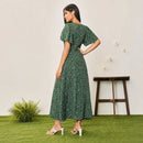 Vestido Feminino Midi Romântico Estampado AB