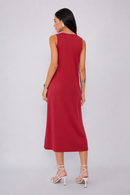 Vestido Casual Com Bolsos Amplo Lisa AB