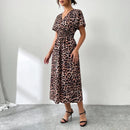 Vestido Feminino Midi Estampa Leopardo AB